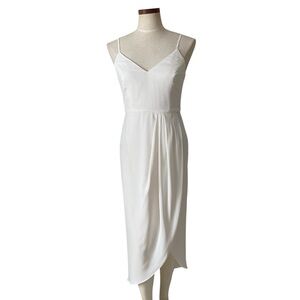 Lulus Reinette White Midi Dress Sz M